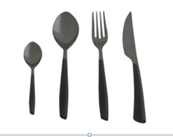 סכו”ם סט 24 חלק ידיות אפור 1/6